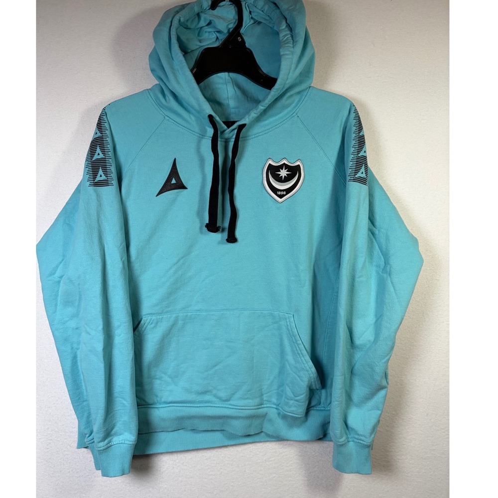 Avec Portsmouth FC Hoodie Women Large Aqua Blue Excellent Soccer Pullover